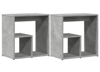 Stoliki boczne 2 szt. szarość betonu 50x30x50 cm WM-840562