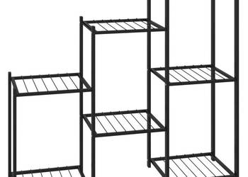 Stojak na kwiaty 83x25x80 cm czarny żelazny WM-343129