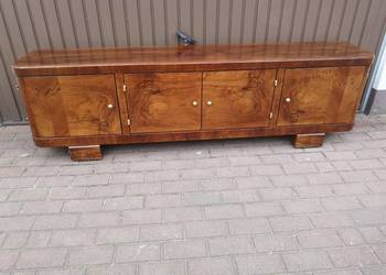 Komoda RTV 200 ART-DECO Solidna Orzech Niska Stara Antyk Po Renowacji.