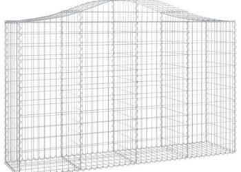 Kosze gabionowe 10 szt 200x50x120/140cm galwanizowane żelazo WM-3145669