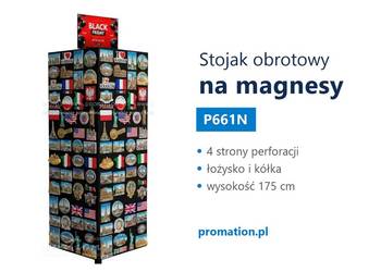 Stojak obrotowy na magnesy i pamiątki