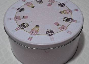 Metalowy okrągły pojemnik z pokrywką, 22x10,5cm (Kreatywne, Pojemniki)