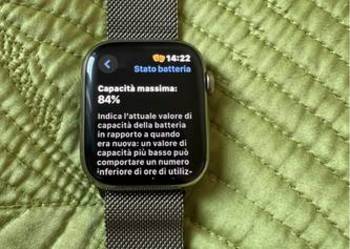 Apple Watch Series 7 (Stal, Złoty, WiFi + Cellular, 84% Baterii)