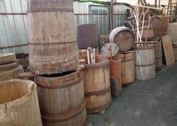 Starocie beczka drewniana niecka grabie balie wóz drabiniasty meble