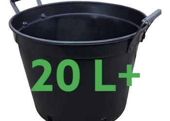 Doniczka produkcyjna 20 L z uchwytami zanitowanymi 36cm