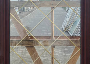 OKNA KacprzaK 114X145 OKNO Używane Plastikowe PCV Mahoń