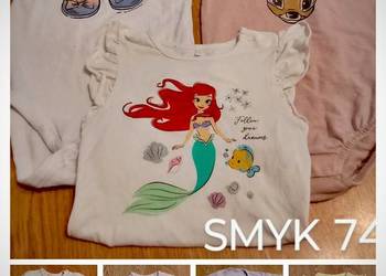 Zestaw body krótki rękaw dziewczęce rozmiar 74