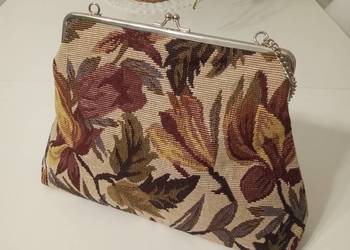 Stylizowana żakardowa torebka vintage