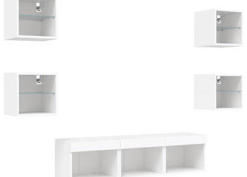 7-częściowy zestaw mebli TV z LED biały WM-3216583