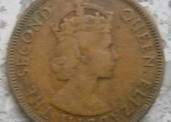 BRITISH CARIBBEAN TERRITORIES-1 CENTS-1955 r-RZADKA