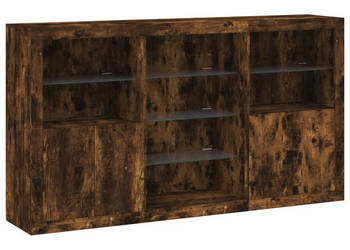 Szafka z oświetleniem LED przydymiony dąb 1815x37x100 cm WM-3209181