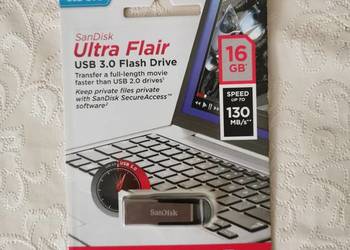 SanDisk Ultra Flair USB 3.0 Flash Drive - 16GB (Czarny)