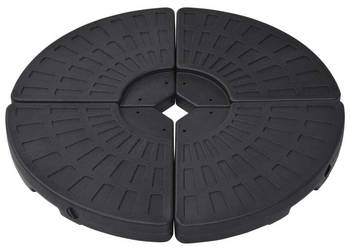 Podstawa pod parasol w formie wachlarza 4 elementy czarna WM-47857
