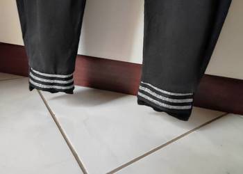 Rurki Bojówki Cygaretki Mom jeans Joggery  spodnie bawełniane srebrne