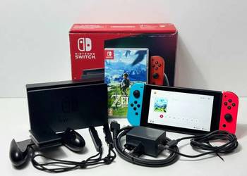 KONSOLA NINTENDO SWITCH V2 + DOCK + GRA THE LEGEND OF ZELDA, KOMPLET!