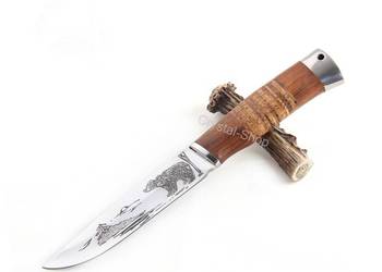 Nóż Turystyczny Myśliwski CRYSTAL survival Niedźwiedź