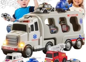 WOOPIE Laweta Drogowa zestaw 5 Aut - Ambulans