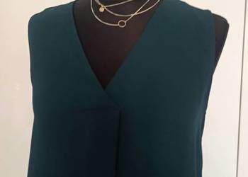 Bluzka w kolorze butelkowej zieleni H&M