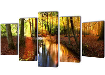 Zestaw obrazów Canvas 100 x 50 cm Las WM-241578