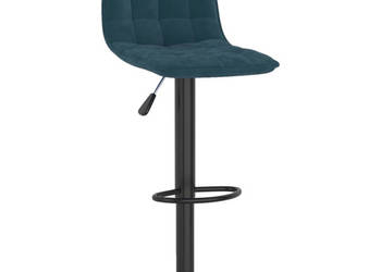 Stołki barowe 2 szt. niebieskie tapicerowane aksamitem WM-333995