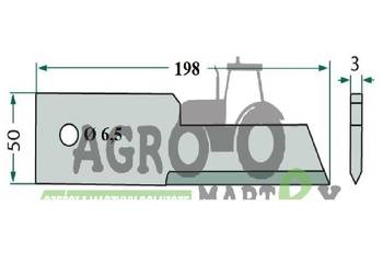 Z59020, HXE13023, 80746805 NÓŻ SIECZKARNI GŁADKI STAŁY JD