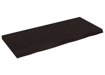 Półka ciemnobrązowa 140x60x(2-6) cm wykończone drewno dębowe WM-363827