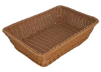 Kosz z polirattanu 40x30x10 jasny brąz