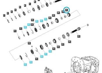 Uszczelniacz / TRG400 / LS Tractor 22.8x31x6 nr 40007811