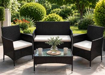 Zestaw Mebli Ogrodowych Technorattan Sofa + Fotele + Stolik