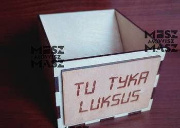 Szkatułka/organizer pudełko na zegarek grawer dowolny napis #MiszMówiszMasz