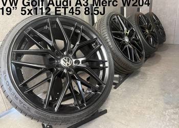 19 cali VW Golf 7 8  Audi A3 A4 Mercedes w204 Octavia felgi koła komplet z
