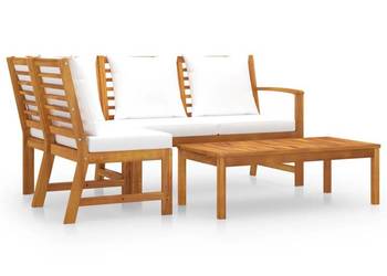 vidaXL 4-cz. zestaw wypoczynkowy do ogrodu, poduszki(SKU:3057772)