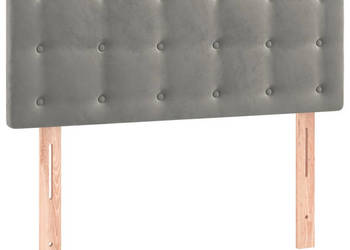 Zagłówek do łóżka z LED jasnoszary 90x5x78/88 cm aksamit WM-3122082