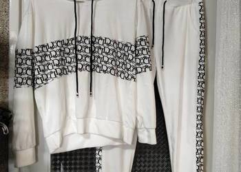 Wyprzedaż! Stylowy welurowy komplet dres damski