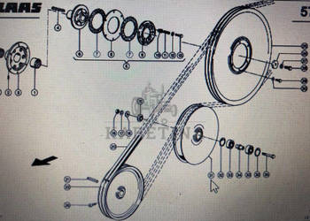 00 0661 380 0/00 0628 594 1/Claas rolka prowadząca/Lexion 580 560 670 410-…
