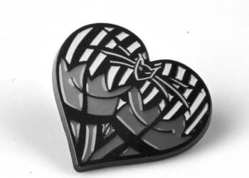 Pinup Heart | 3 cm | Metal | Przypinka | Beetlejuice