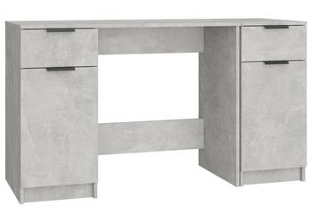 Biurko z szafką boczną szarość betonu materiał drewnopochodny WM-3115911