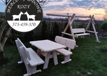 PROMOCJA! Meble góralskie drewniane meble ogrodowe z litego drewna SOLIDNE