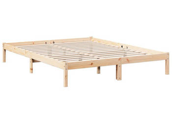 Dłuższe łóżko bez materaca lite drewno sosnowe 140x210 cm WM-852406