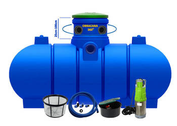 ZBIORNIK NA WODĘ DESZCZOWĄ 4000L ZESTAW Z POMPĄ AUTO MOJA WODA
