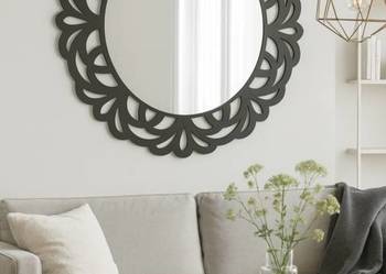 Dekoracyjne lustro w ażurowej ramie mdf - IDALIA