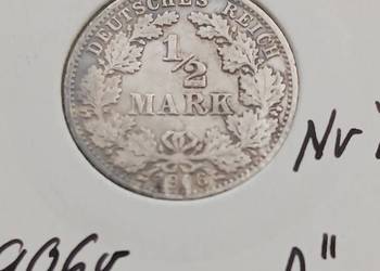 1/2 Marki Prusy 1906 r. - nr 7- mennica A