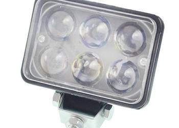 LAMPA ROBOCZA LEDOWA SZEROKA  6 LED SOCZEWKA PRZEZROCZYSTA 12-80V, 6X3