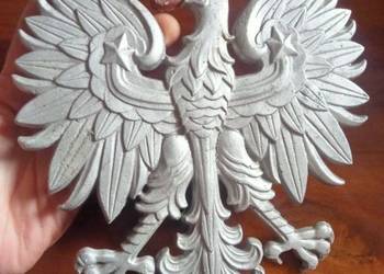 Orzeł Polski w koronie wz.27 oficjalne godło II RP. Emblemat. Lata 30ste, X