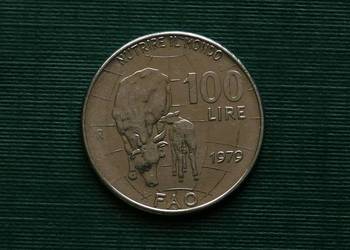 WŁOCHY - 100 lirów, 1979r Moneta okolicznościowa.