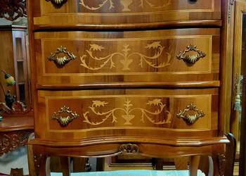Włoska stylowa komoda intarsjowana z szufladami