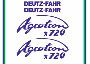 Naklejki Deutz-Fahr Agrotron x720 Ciągnik Traktor Nalepki Mocne