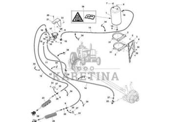 John Deere 960 - Przewód spręźonego pow. CC107173 (Hamulce)