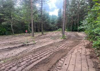 Mulczer leśny wgłębny, powierzchniowy, Karczowanie działek Myślenice