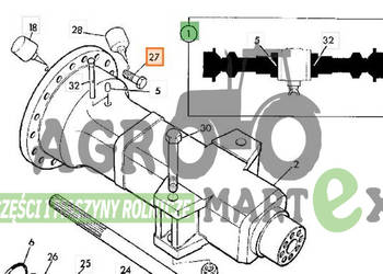 1321/3716, 1321-3716 ŚRUBA OBUDOWY MOSTU M16x70 JCB